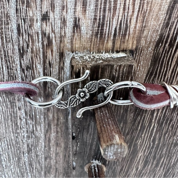 Handcrafted Abalone Shell Pendant Assemblage Art Mixed Media Necklace Leather - Picture 10 of 11